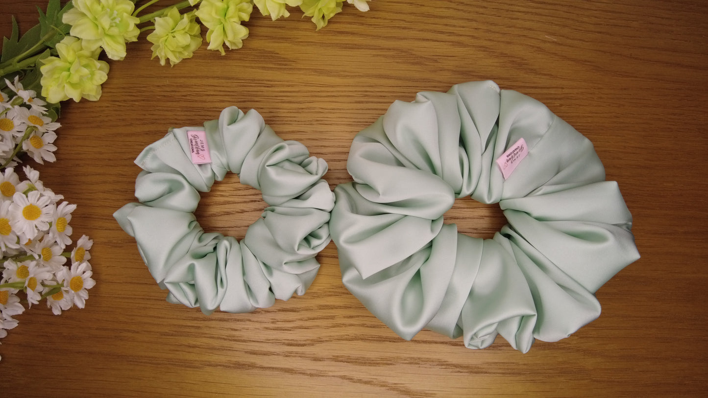 Mint Silk Scrunchie