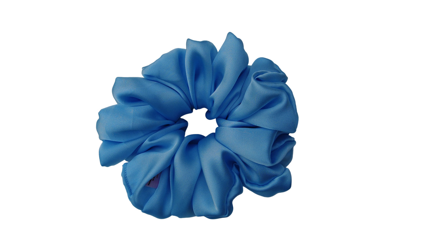 Light Blue Silk Scrunchies
