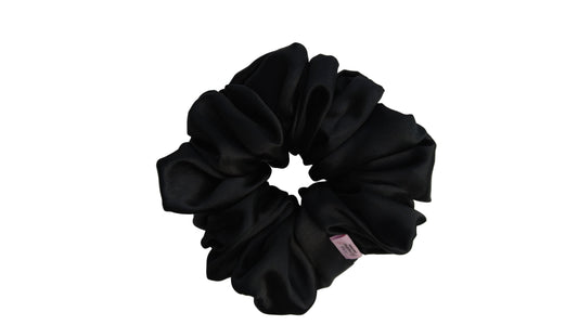 Black Silk Scrunchies