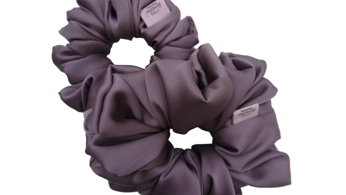 Lilac Silk Scrunchies