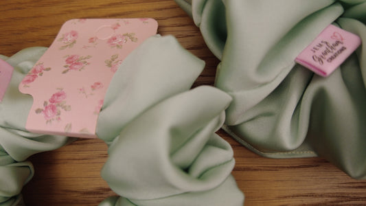 Mint Silk Scrunchie