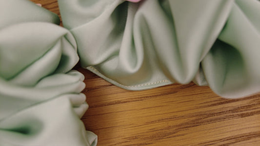 Mint Silk Scrunchie