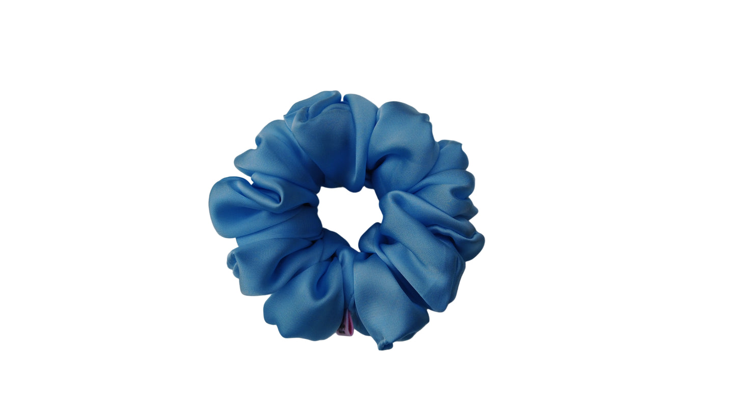 Light Blue Silk Scrunchies
