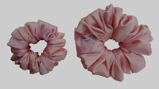 Peach Silk Scrunchies