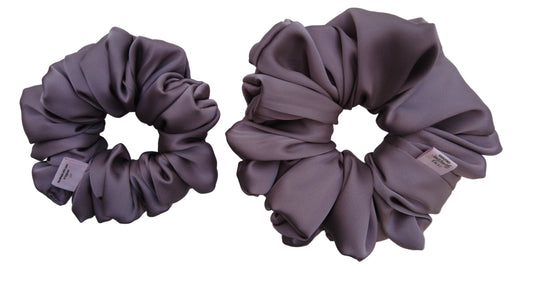 Lilac Silk Scrunchies